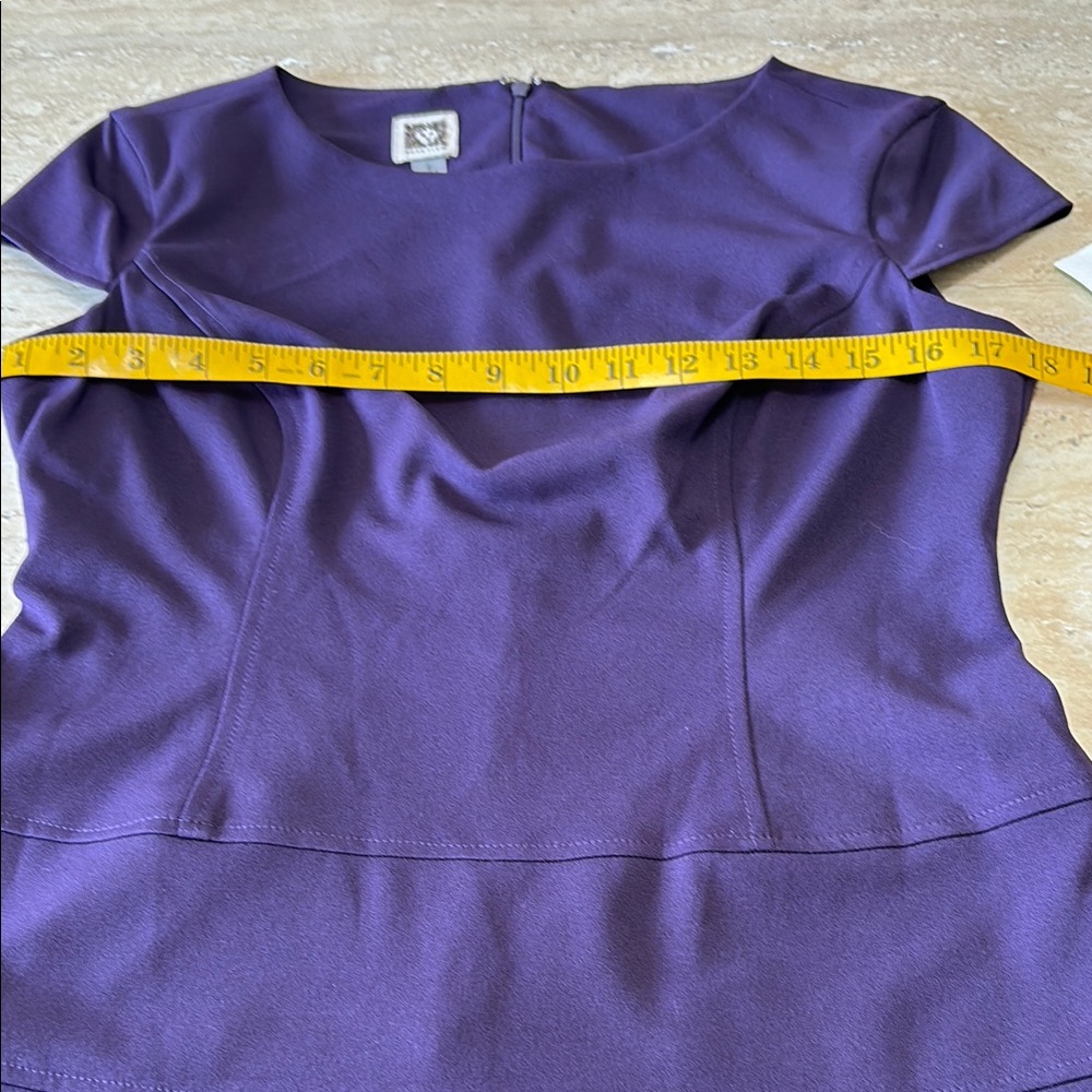 NWT Anne Klein Elegant Purple Women's Dress. Measurements are in photos. - Picture 7 of 14